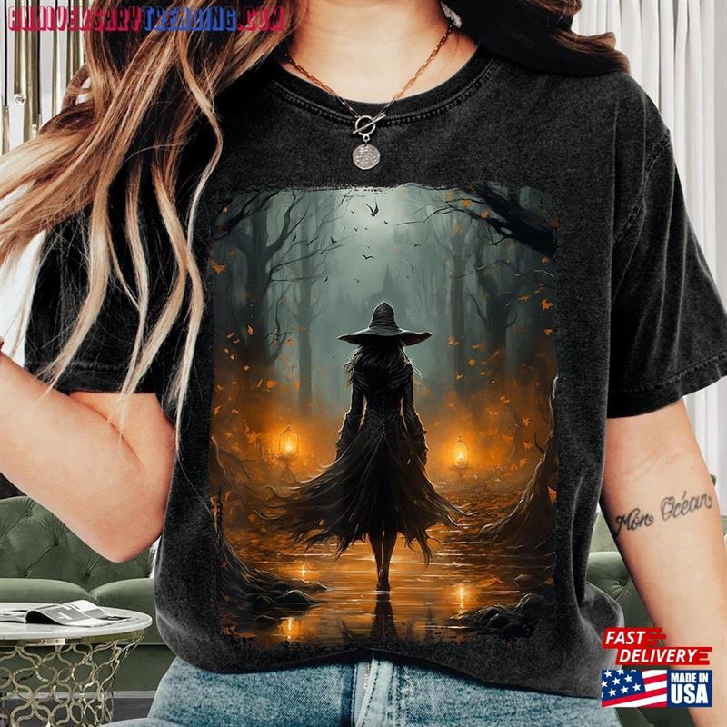 Halloween Shirt Walking The Forest Gothic Happy T-Shirt Classic