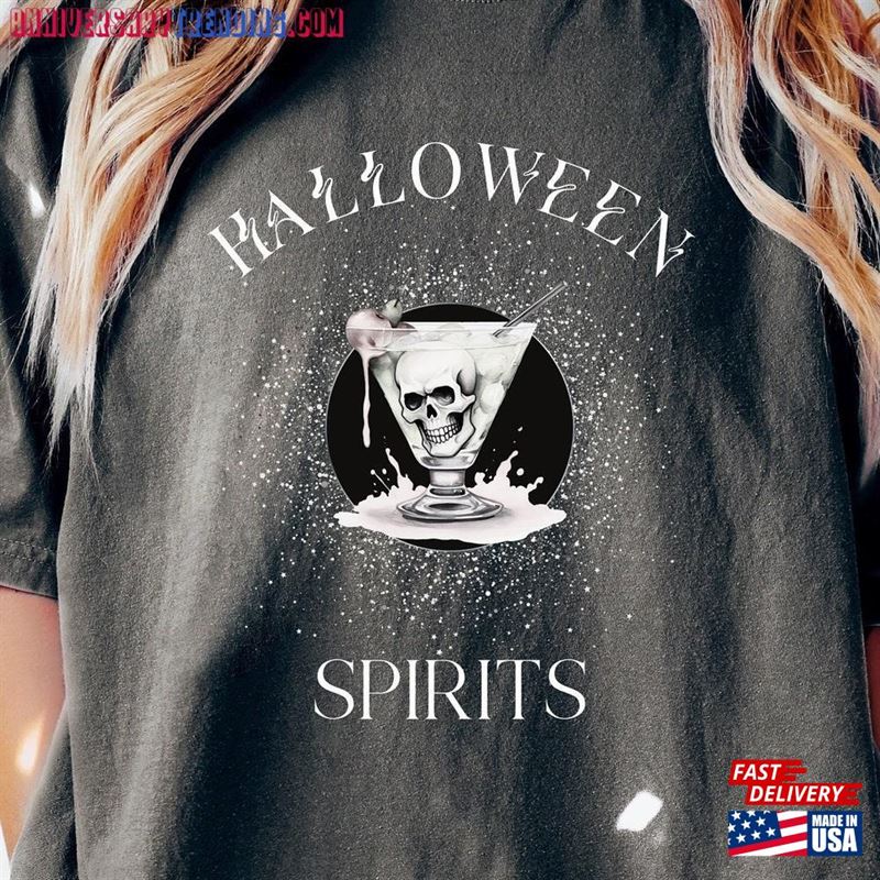 Halloween Spirits Drinking T-Shirt Comfort Colors Party Tshirt Hoodie