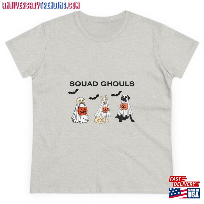 Halloween Sweatshirt Dog Ghost Shirt Unisex