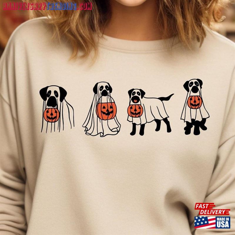 Halloween Sweatshirt Sweater Ghost Unisex