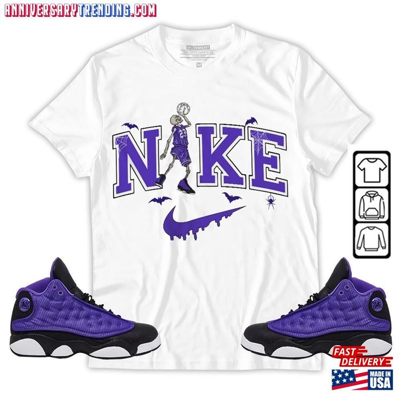 Halloween Swoosh Unisex Shirt To Match Sneaker Purple Venom 13S Tee Aj 13 T-Shirt Hoodie Classic