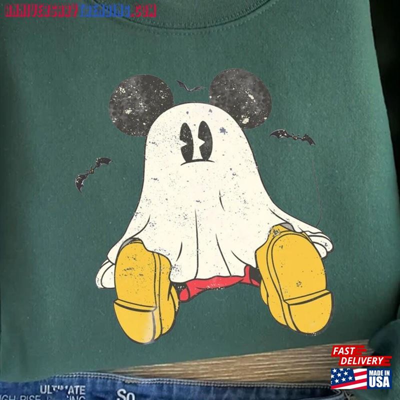 Halloween T-Shirt Retro Micky Ghost Unisex