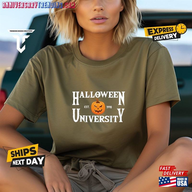 Halloween University Shirt Sweatshirt For Women Unisex Hoodie