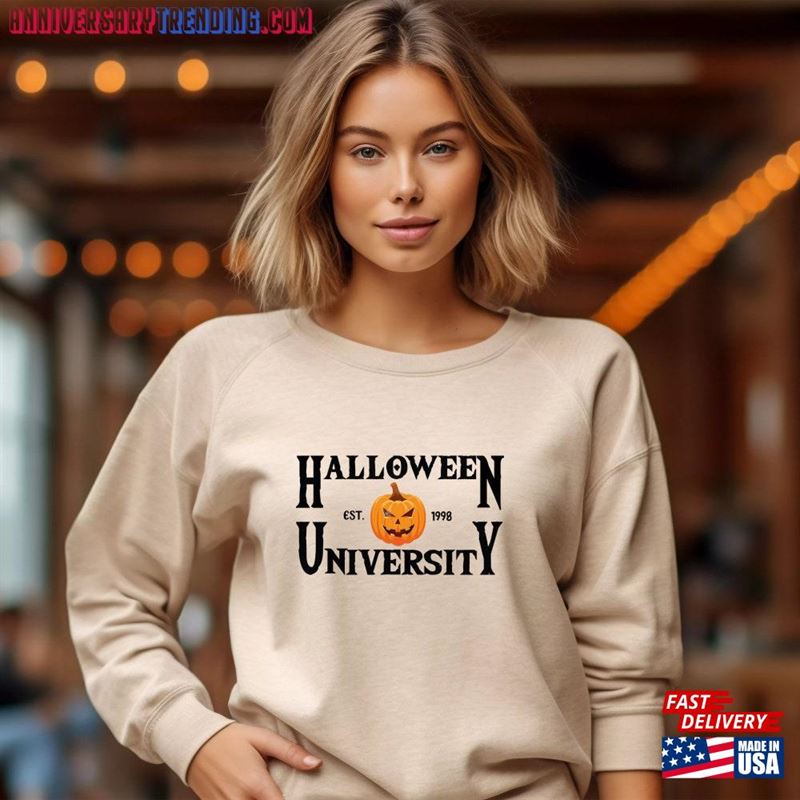 Halloween University Shirt Sweatshirt For Women Unisex Hoodie