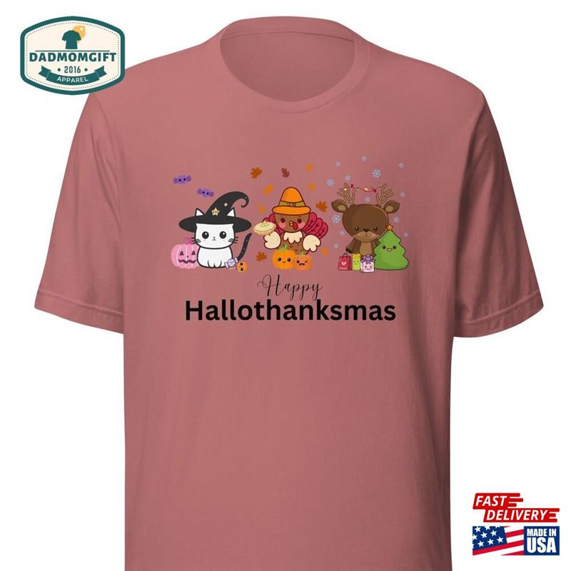 Hallowthanksmas Kawaii T Shirt Halloween Hoodie Sweatshirt