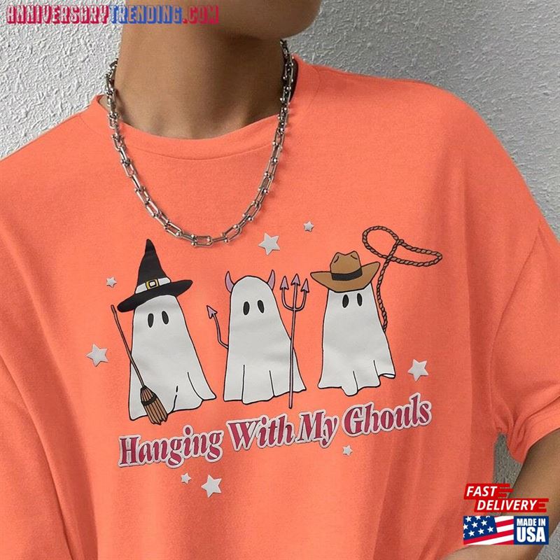 Hanging With My Ghosts Shirt Halloween Party T-Shirt Ghost Sweatshirt