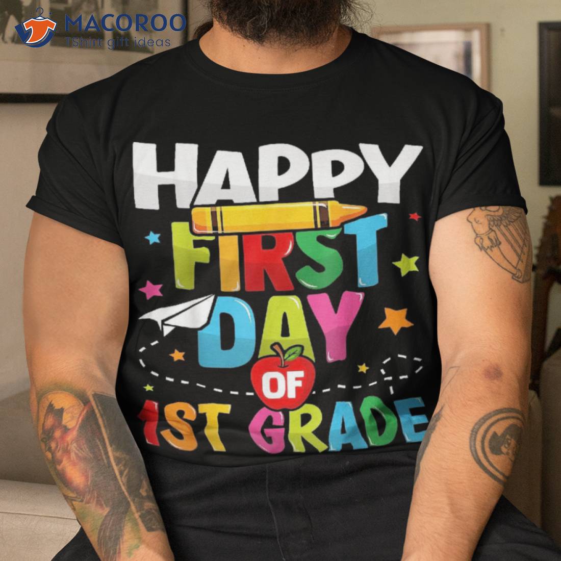 Happy First Day Of 1st Grade Back To School Teachers Shirt