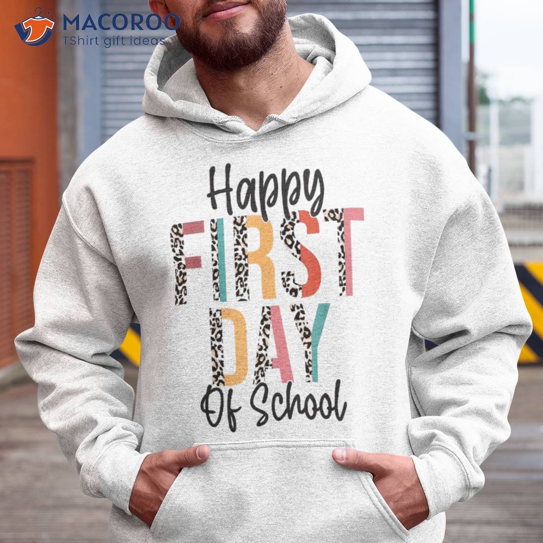 Happy First Day Of School Leopard Back To Teacher Shirt