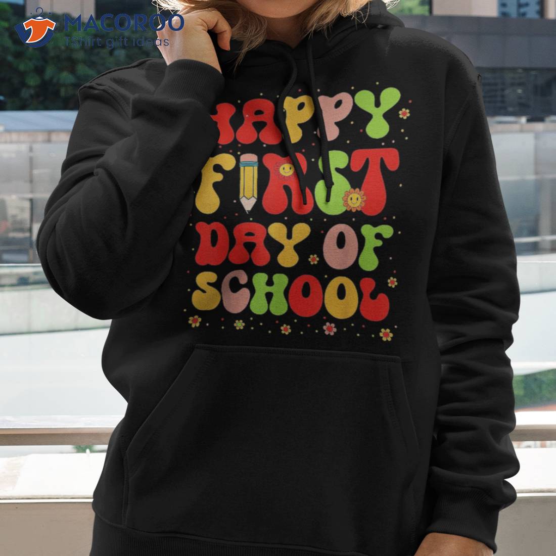 Happy First Day Of School Retro Teacher Kids Back To Shirt