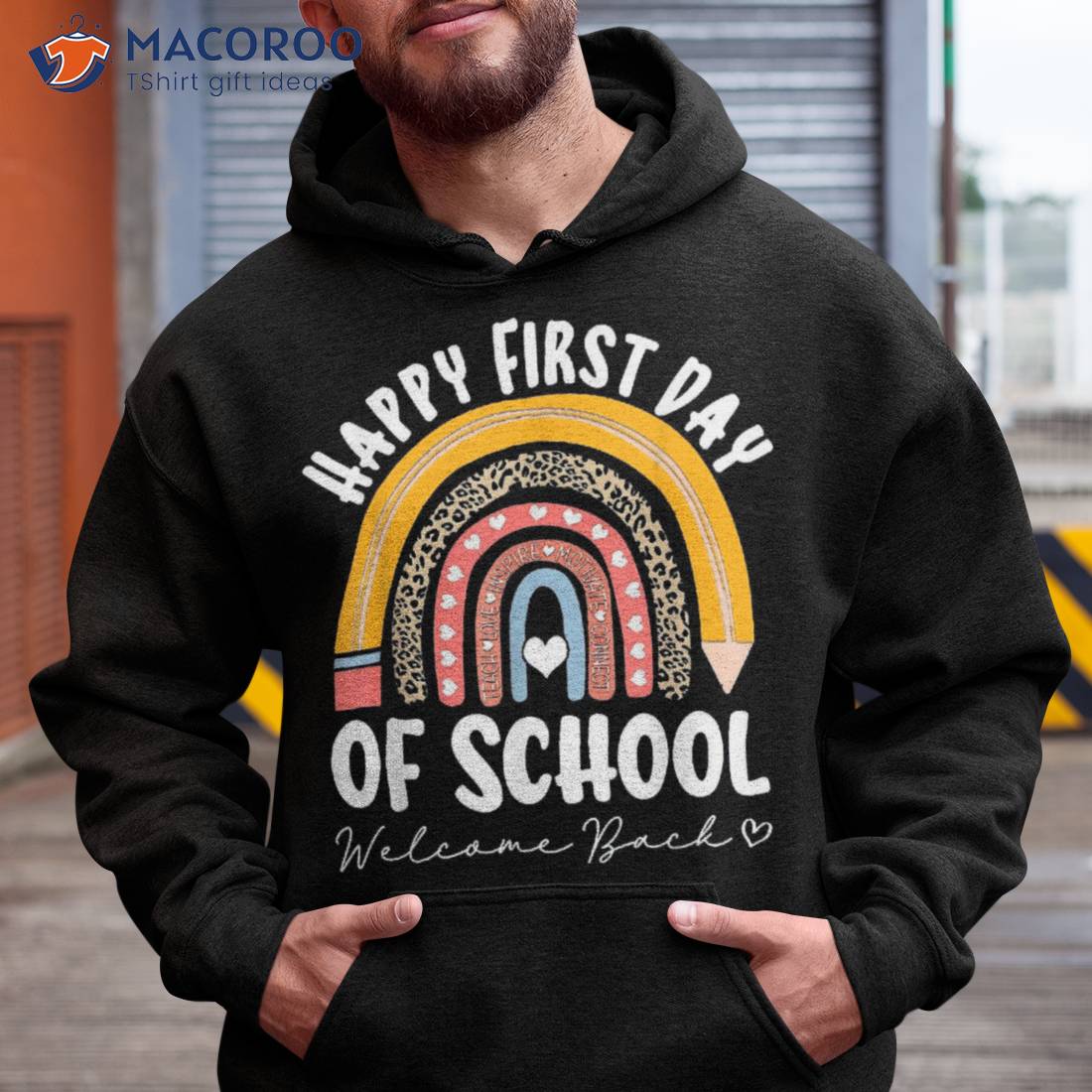 Happy First Day School Rainbow Welcome Back To Shirt