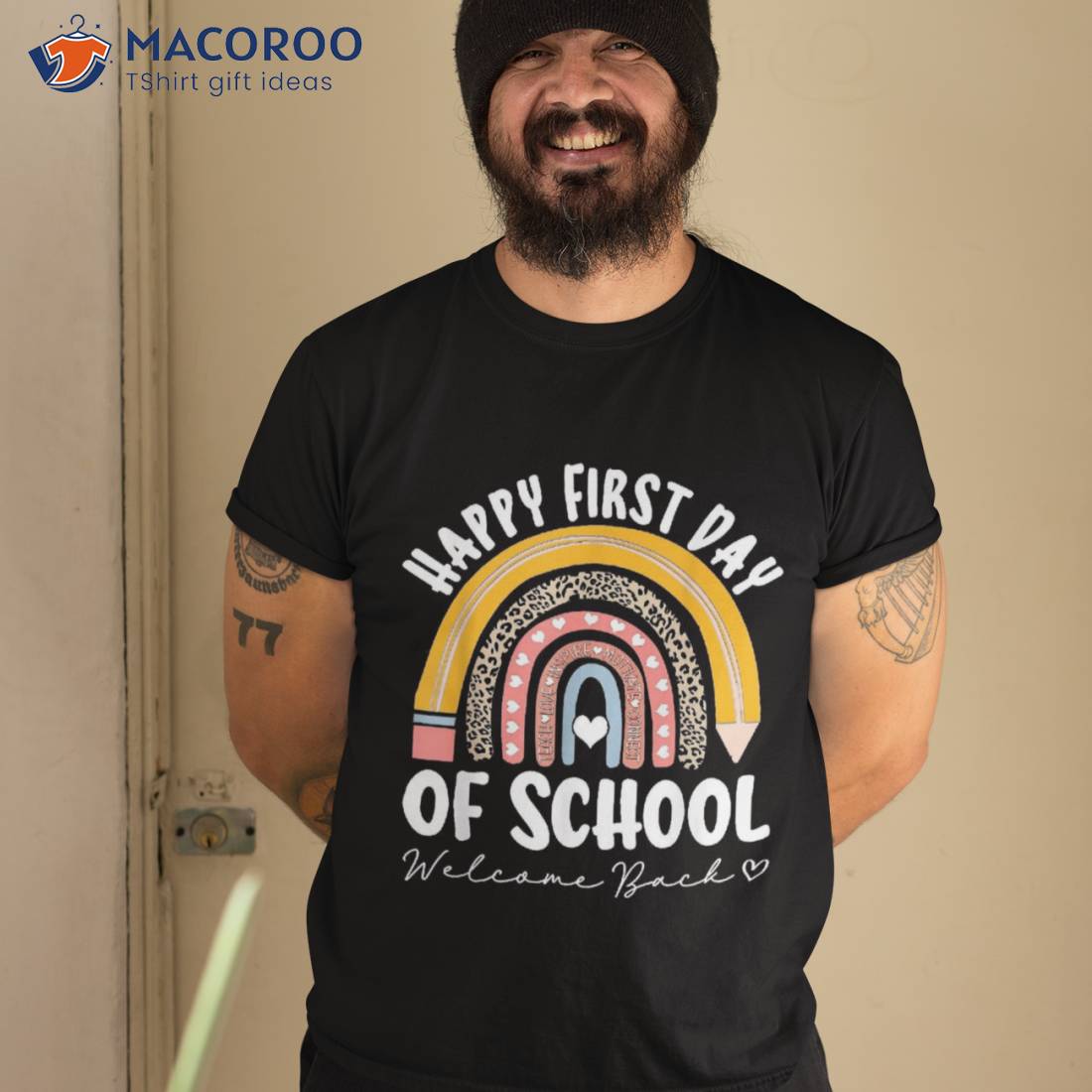 Happy First Day School Rainbow Welcome Back To Shirt