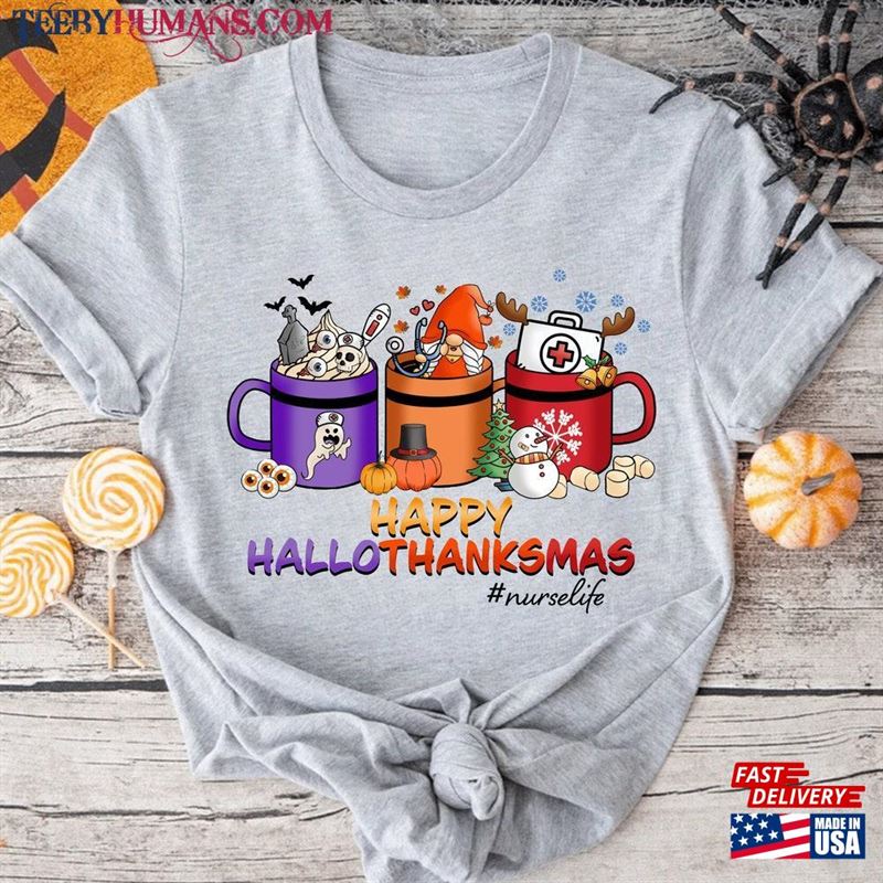 Happy Hallothanksmas Nurse Sweatshirt Hoodie