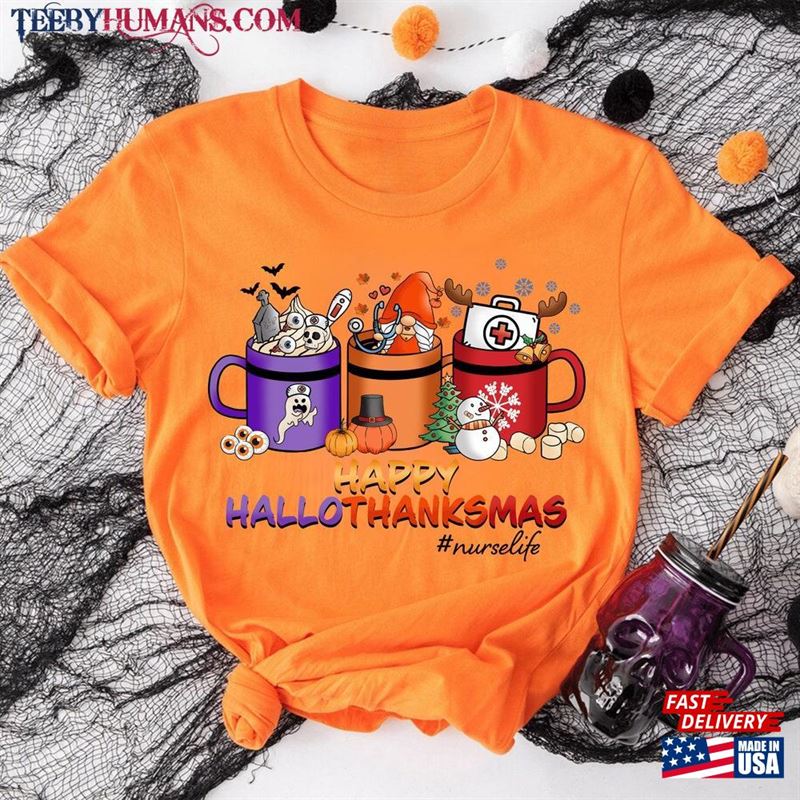 Happy Hallothanksmas Nurse Sweatshirt Hoodie