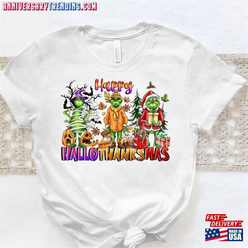 Happy Hallothanksmas Shirt Halloween Christmas Hoodie Sweatshirt