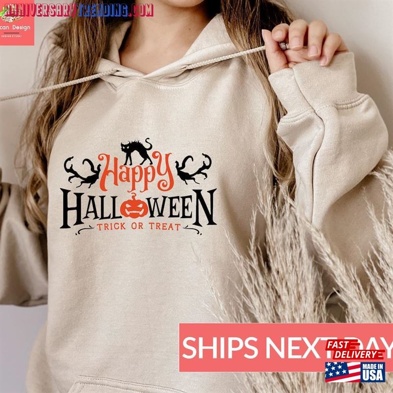 Happy Halloween Hoodie Witch Shirt Party T-Shirt Sweatshirt Classic