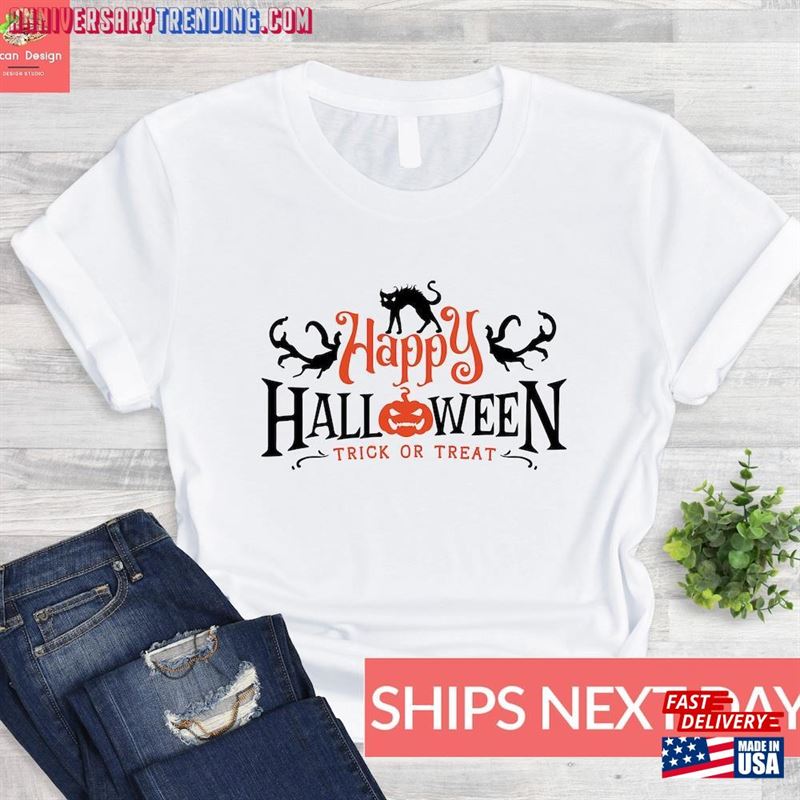 Happy Halloween Hoodie Witch Shirt Party T-Shirt Sweatshirt Classic