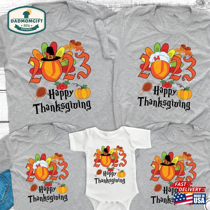 Happy Thanksgiving 2023 Family Shirts Reunion Classic Sweatshirt