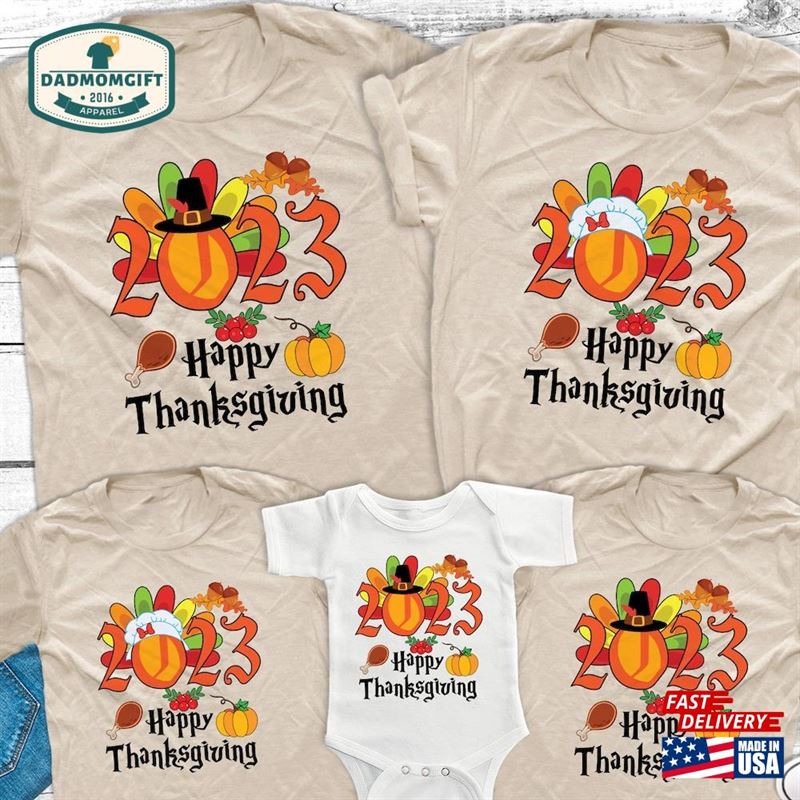 Happy Thanksgiving 2023 Family Shirts Reunion Classic Sweatshirt