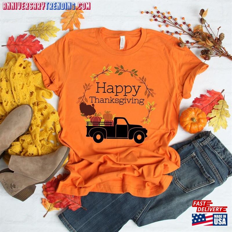 Happy Thanksgiving Shirt Pumpkin Tee Family Sweatshirt Hoodie