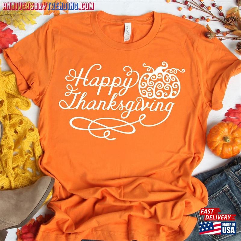 Happy Thanksgiving Shirt T-Shirt Friendsgiving Unisex Hoodie