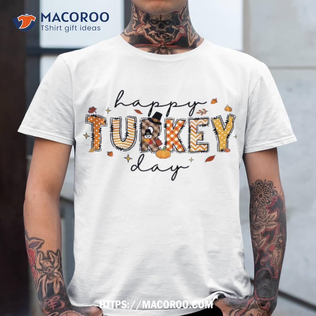 Happy Turkey Day Cute Thanksgiving Shirts Kids Shirt