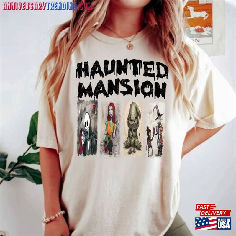 Haunted Mansion Halloween Shirt Jack And Sally Party Shirts Oogie Boogie Unisex Sweatshirt