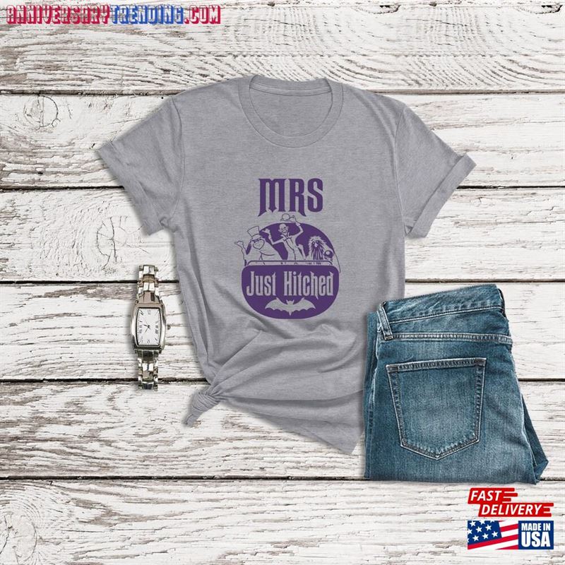 Haunted Mansion Shirt Just Hitched Mrs Unisex Sweatshirt