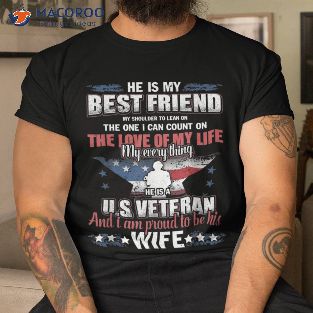 He Is A Us Veteran And I’m Proud To Be His Wife Shirt