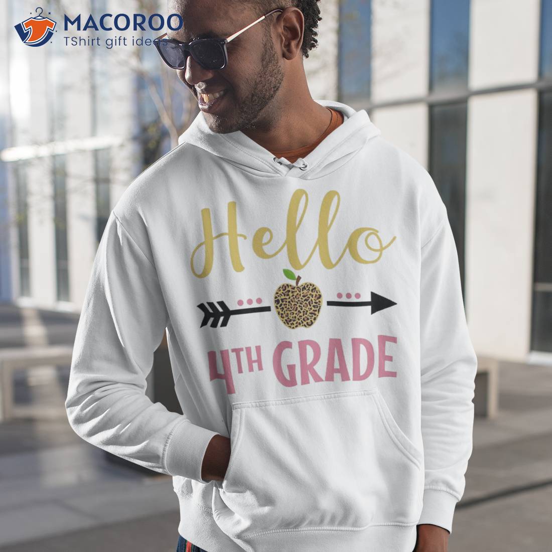 Hello 4th Grade Back To School Leopard Fourth Kids Shirt