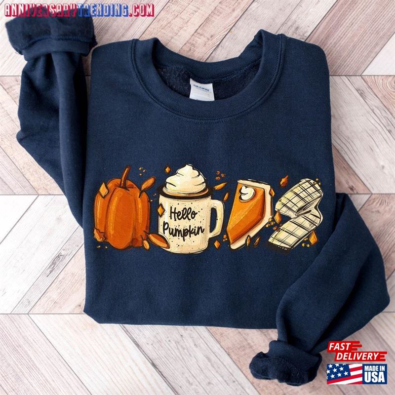 Hello Pumpkin Sweatshirt Thanksgiving Gift Sweater T-Shirt Classic