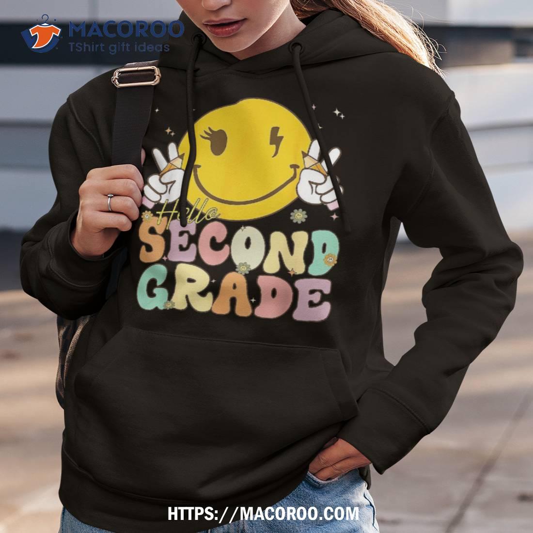 Hello Second Grade Smile Face Back To School First Day Shirt