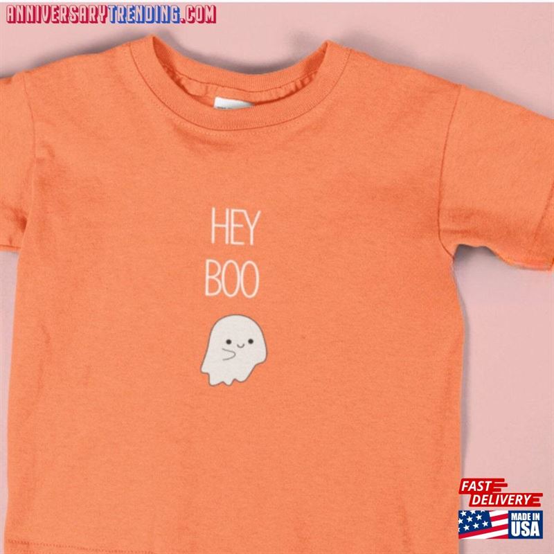 Hey Boo Shirt Halloween T-Shirt Season Sweatshirt Classic Hoodie