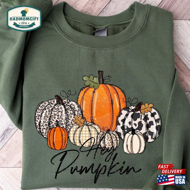 Hey Pumpkin Shirt Fall Vibes Peace Love Thanksgiving Sweatshirt T-Shirt