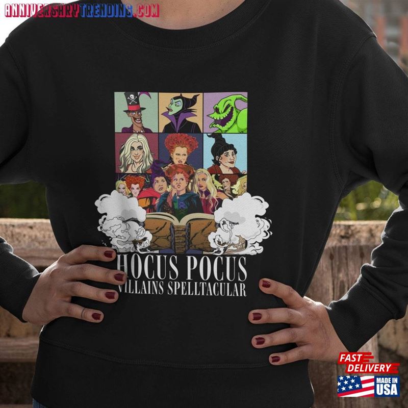 Hocus Pocus Villains Spelltacular 2023 Shirt Eras Tour Witch Sanderson Sisters Halloween Unisex T-Shirt