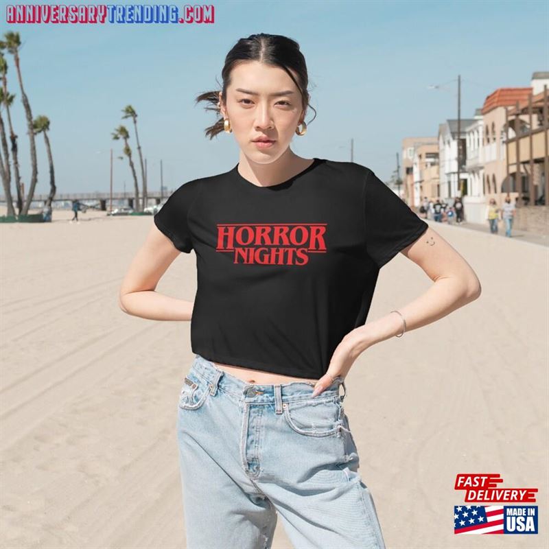 Horror Nights Crop Top Stranger Cropped Shirt Classic T-Shirt