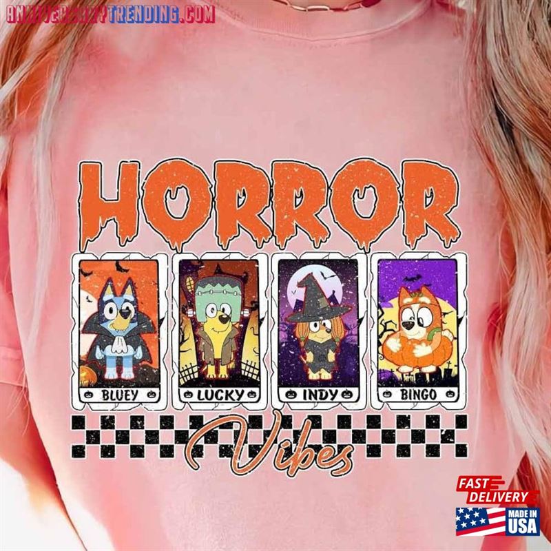 Horror Vibes Shirt Bluey Card Halloween Unisex Classic