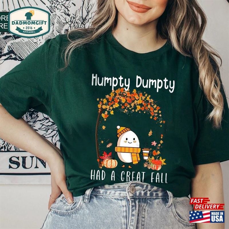 Humpty Dumpty Fall Shirt Teacher Pumpkin Unisex Classic