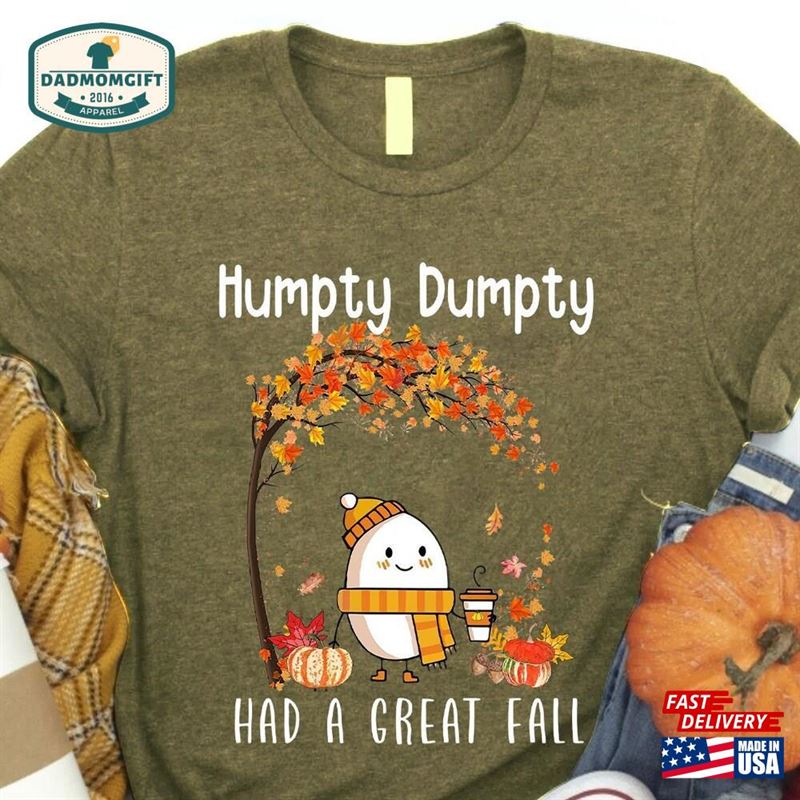 Humpty Dumpty Fall Shirt Teacher Pumpkin Unisex Classic