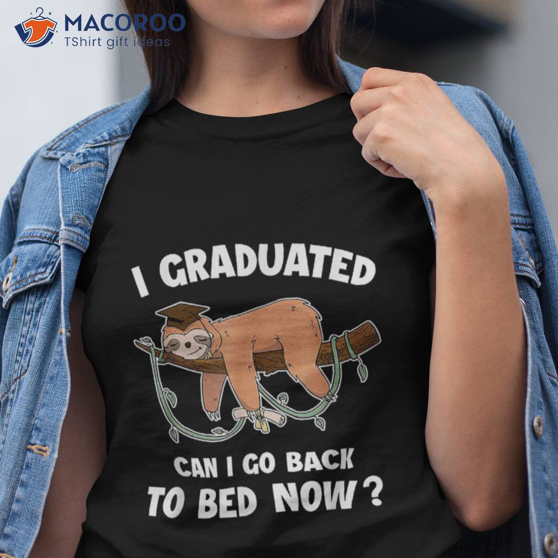 I Graduated Can Go Back To Bed Now Boys Girls Graduation Shirt