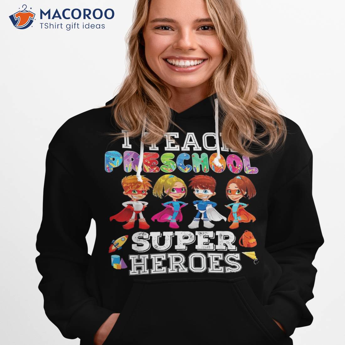 I Teach Preschool Superheroes Shirt Back To School Teacher