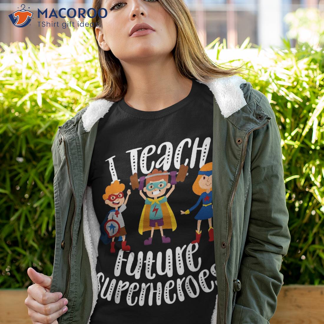 I Teach Superheroes Funny Cute Back To School Teacher Gift Shirt