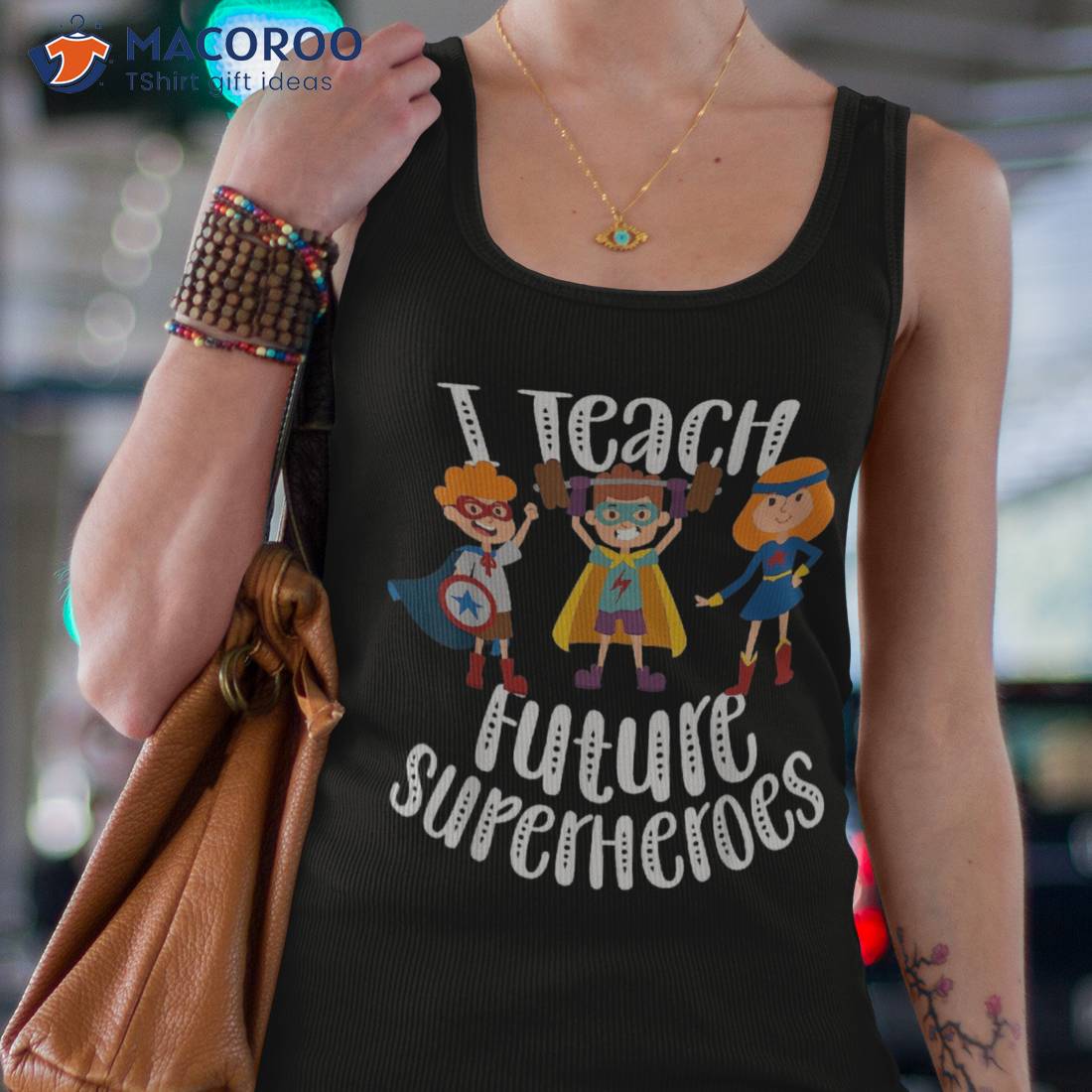 I Teach Superheroes Funny Cute Back To School Teacher Gift Shirt