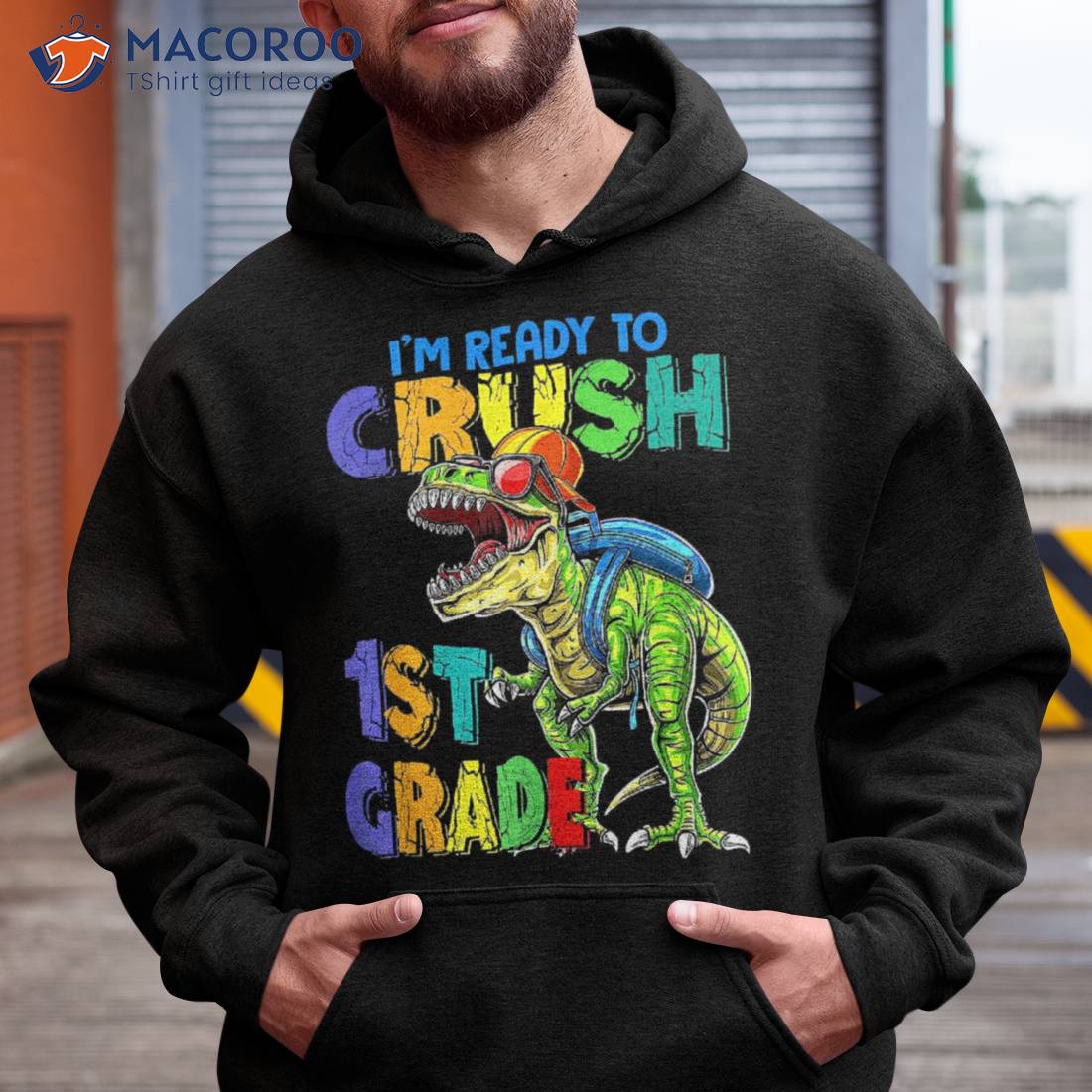 I’m Ready To Crush 1st Grade Dinosaurs Kids Back School Shirt