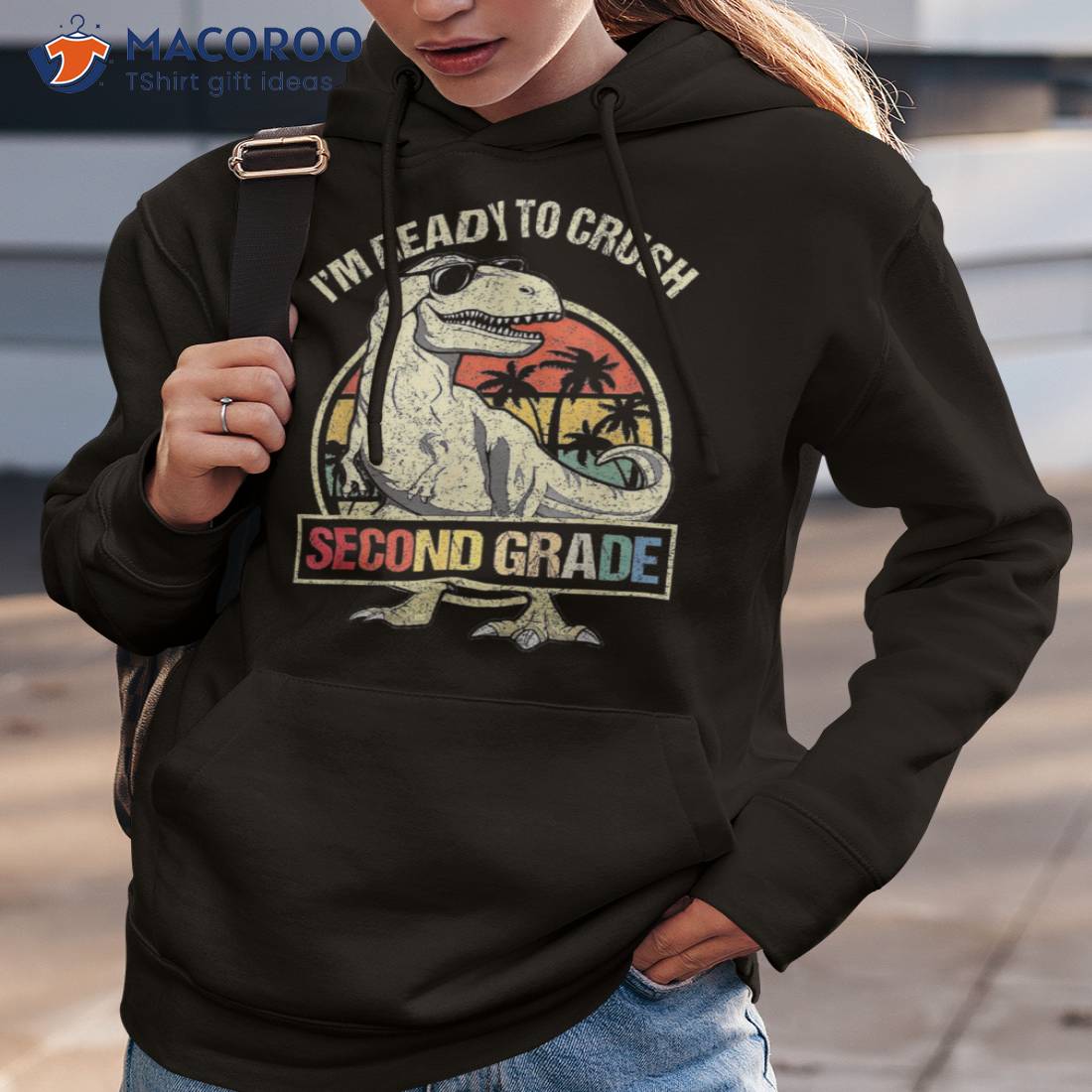 I’m Ready To Crush 2nd Grade Dinosaur T Rex Back School Shirt