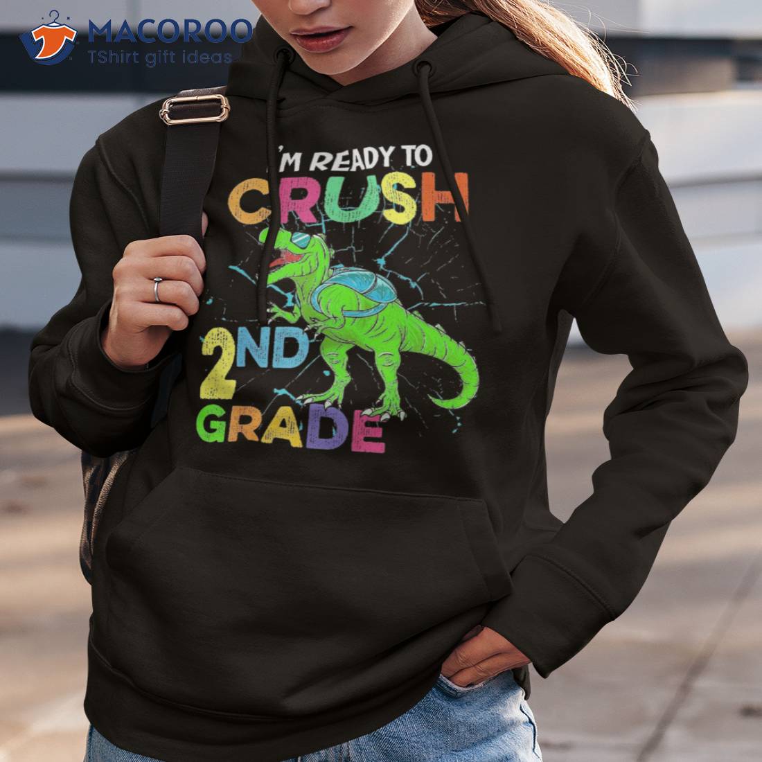 I’m Ready To Crush 2nd Grade Kids Dinosaur Back School Shirt