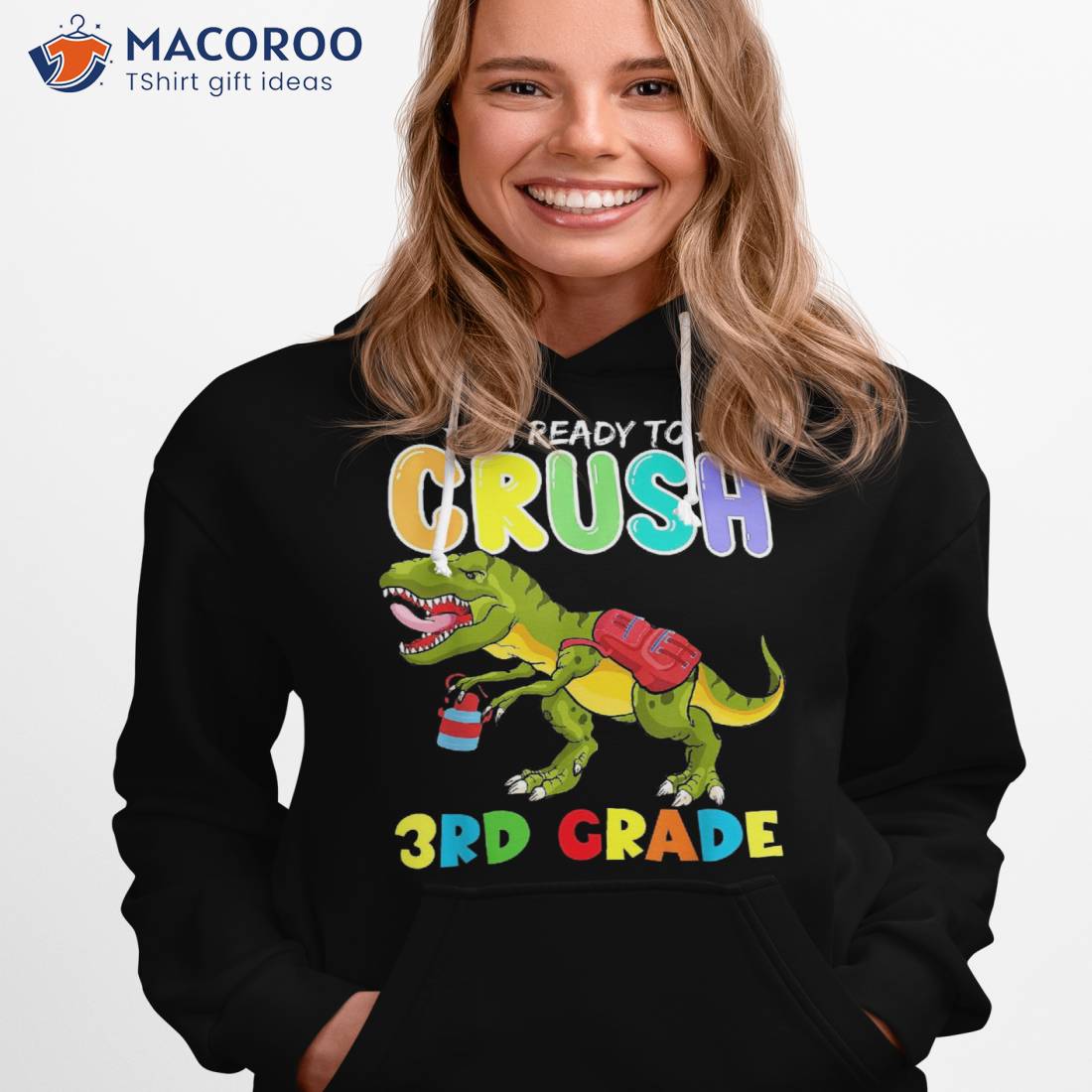 I’m Ready To Crush 3rd Grade Dinosaur Back School Boys Shirt