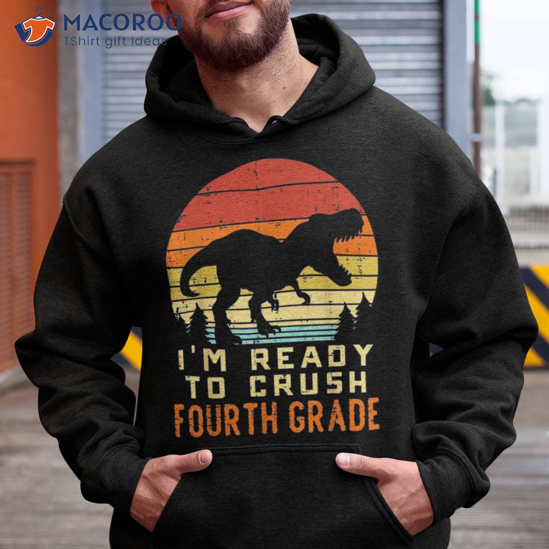 Im Ready To Crush 4th Fourth Grade Dinosaur Back School Boys Shirt