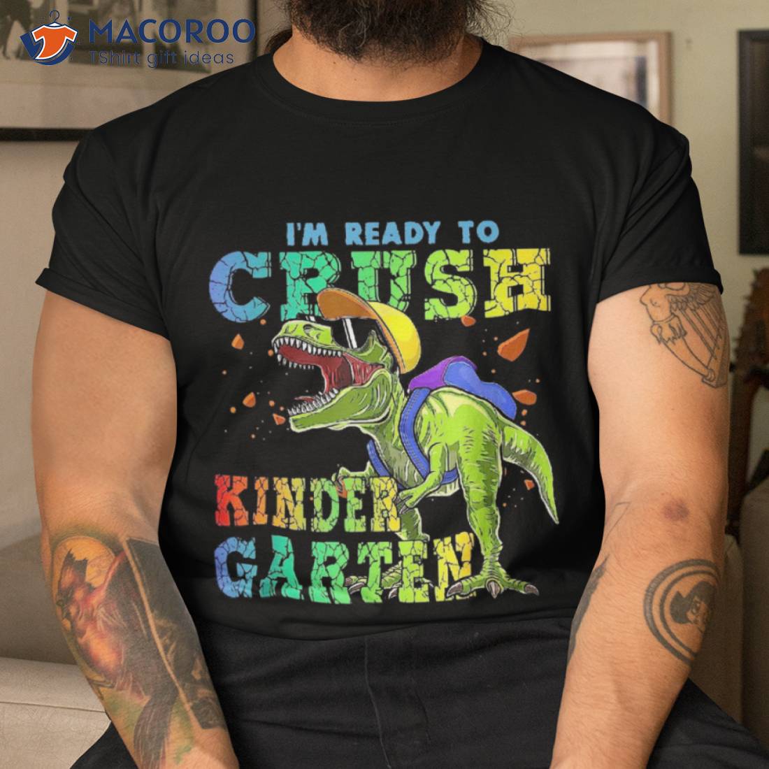 I’m Ready To Crush Kindergarten Dinosaur Back School Boys Shirt