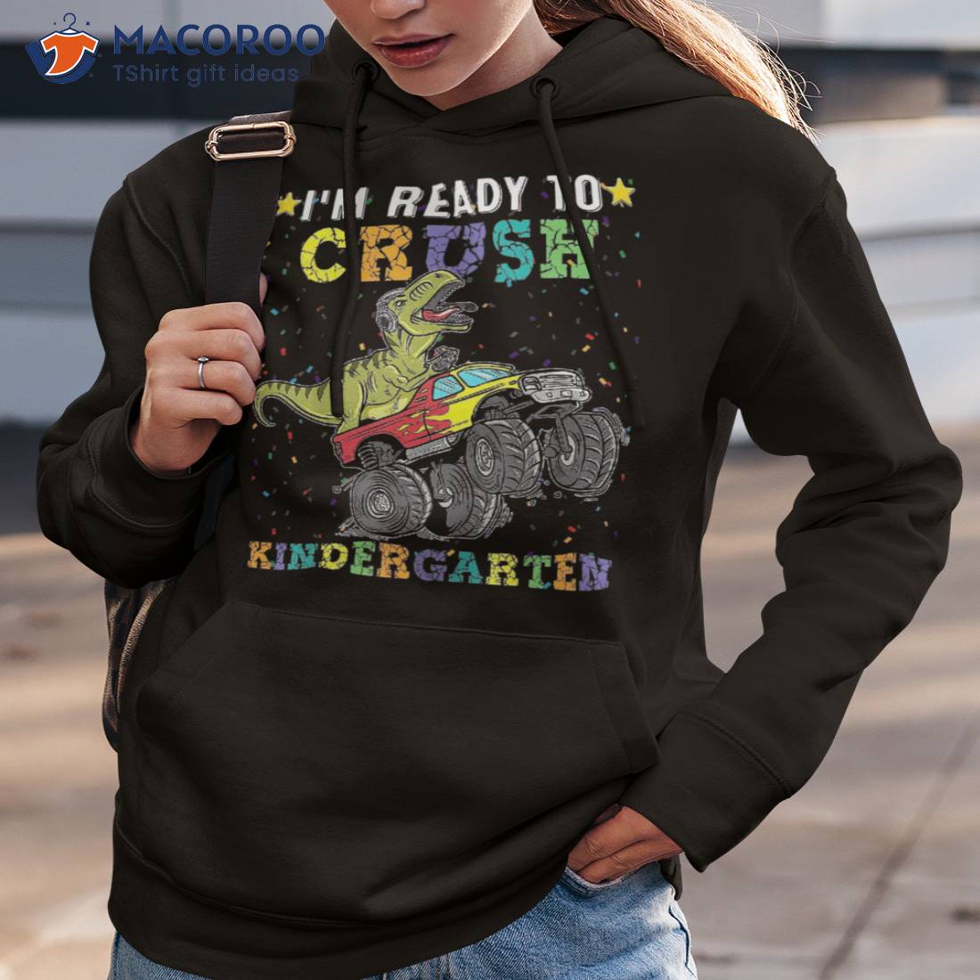 I’m Ready To Crush Kindergarten Monster Truck Dinosaur Boys Shirt