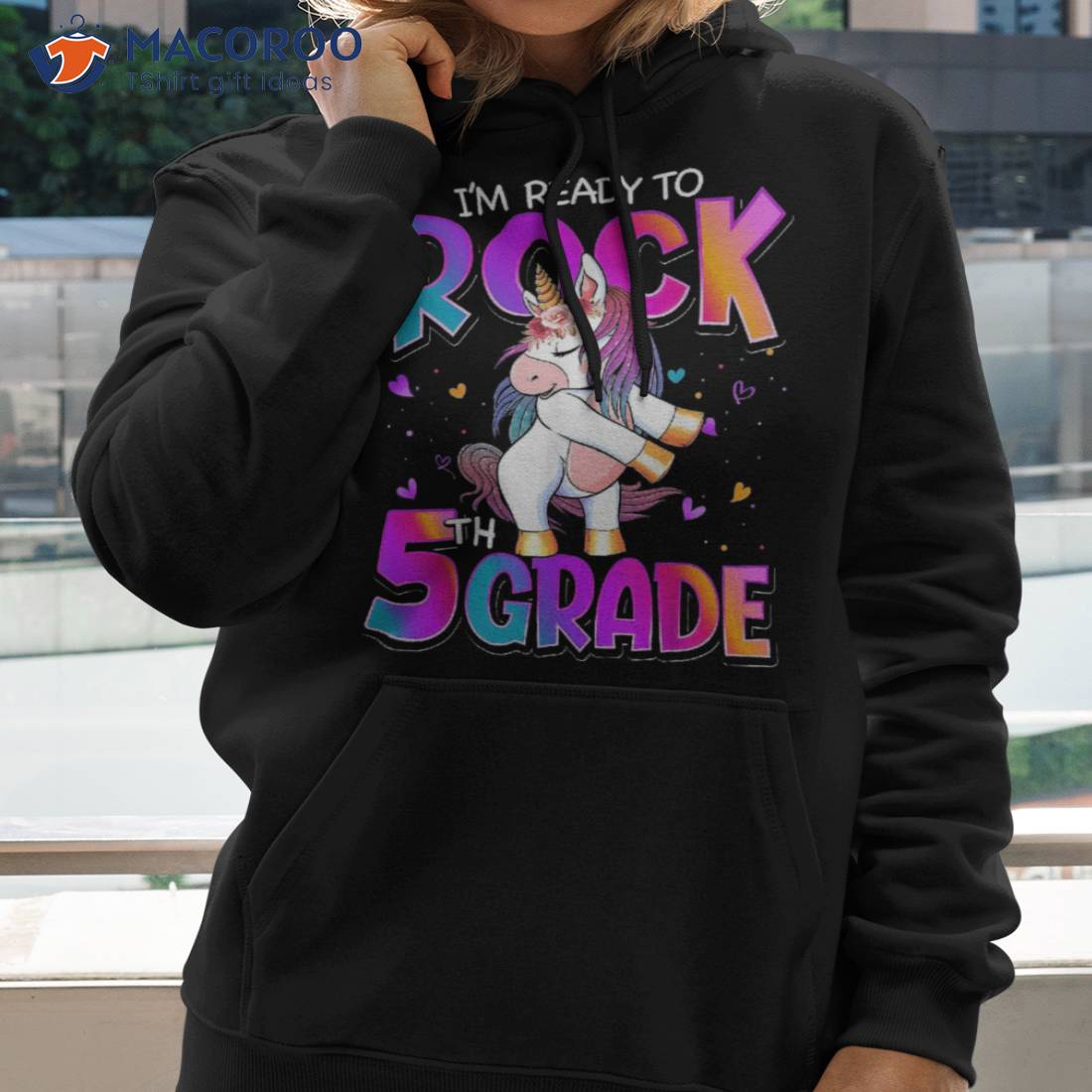 I’m Ready To Rock 5th Grade Unicorn Back School Girls Shirt